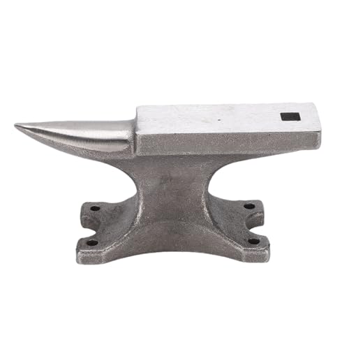 NOENNULL Einzelhorn -Ambemittel Block Block Heavy Dut Stahl Mini Ambos für Schmuck, Metallschmiede, Schmieden, Hämmern von Härtenhärten -Juwelen -Werkzeug mit Runden Quadrathörnern von NOENNULL