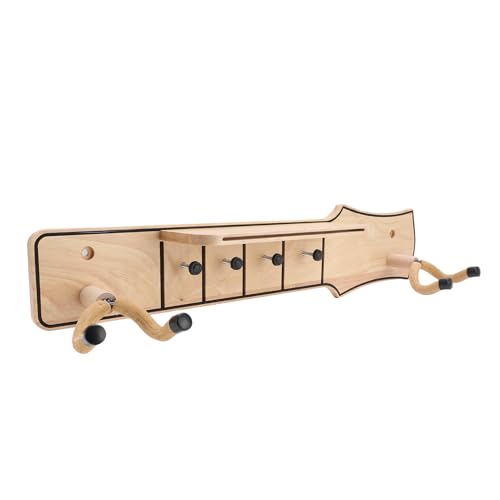 NOENNULL Gitarrenwandhalterung mit Rotbarem Haken, Holzregal -Pick -Halter | Universeller Hanger -Ständer für Akustische, Elektrische Bassgitarren Raumsparende T127 -Design NOENNULL Gitarrenwandhalterung mit Rotbarem Haken, Holzregal -Pick -Halter | Universeller Hanger -Ständer für Akustische, Elektrische Bassgitarren Raumsparende T127 -Design von NOENNULL