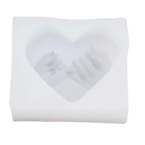 NOENNULL Herzförmige Silikonform Hand in Hand Design Fondantform für Schokolade, Süßigkeitenkuchen Dekorieren Flexibles Backwerkzeug von NOENNULL