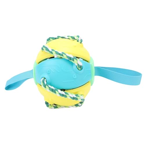 NOENNULL Hund Spielzeugball mit Seil, Unzerstörbarer Kauball für Aggressive Kauen, Interaktives Fetch & Tug of War Toy für das Spielen Im Freien Im Freien, Fördert die Gesundheit (Grün) von NOENNULL