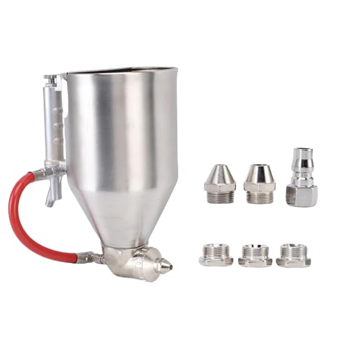 NOENNULL Mörsersprühpistole, 2 Gallonen Edelstahlzement Gips -Sprühgerät mit Einstellbarer Düse - Luftkraftwerke für Außenwandmalerei, Texturierung und Feuerfeste Beschichtung, 1/4 "NPT von NOENNULL