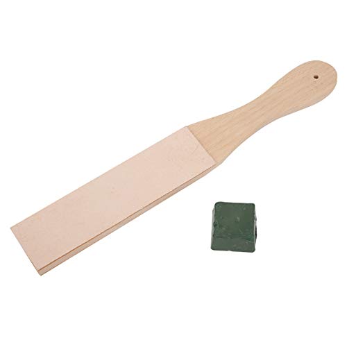 NOENNULL Professioneller Doppelseitiger Streichriemen aus Leder, Polierbrett aus Holz mit Schleifpasten-Set für Rasiermesser, Messer, Scheren, Meißel, Schnellschärfwerkzeug NOENNULL Professioneller Doppelseitiger Streichriemen aus Leder, Polierbrett aus Holz mit Schleifpasten-Set für Rasiermesser, Messer, Scheren, Meißel, Schnellschärfwerkzeug von NOENNULL