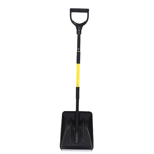 NOENNULL Schneeschaufel, Metallauto Schneeschaufel Hochleistungsschaufel Schaufel mit Abnehmbarem Verstellbarem D Grip Langen Handgefläschern Schneesand Schlamm Entfernung Spaten von NOENNULL