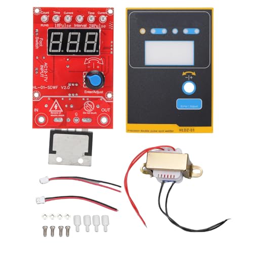 NOENNULL Spot-Schweißer-Steuer Platine, 100A Digital Anzeige Spot-Schweiß Modul Doppelte Pulszeit und Aktuelle Controller-Panel-Zeit-Strom-Controller-Modul-Schweiß Geräte (220 V) von NOENNULL