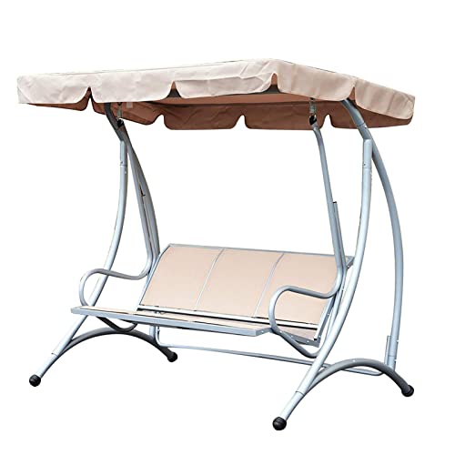 NOENNULL Swing -Sitzabdeckung, Regenschutz und Beschützer Im Freien, Langlebige Stoff, Universelle Passform für Veranda -Schaukeln, Terrassenstühle und Gartenmöbel (Beige) von NOENNULL