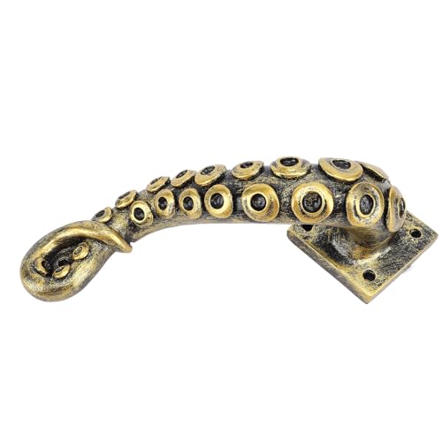 NOENNULL Tintenfisch -Türgriff, Hochleistungsharzschrank mit Vintage Bronze Finish, Einzigartiger Schubladengriff für Möbelschrankschrank NOENNULL Tintenfisch -Türgriff, Hochleistungsharzschrank mit Vintage Bronze Finish, Einzigartiger Schubladengriff für Möbelschrankschrank von NOENNULL