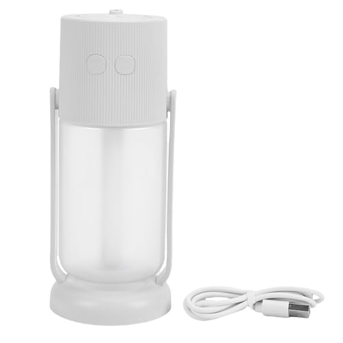 NOENNULL Tragbarer Mini -Luftbefeuchter, Kleiner Cooler Nebel -Luftbefeuchter mit Ambiente Licht für Autoreisen, 2 Nebelmodi, 260 Ml (Weiß) von NOENNULL