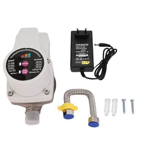 NOENNULL Wasserdruckpumpe Automatisch Ruhige 3 Geschwindigkeiten Mini DC Solar Angetrieben Bürstenloser Motor für Wasserhähne Toiletten Kessel Duschen (EU -Stecker) von NOENNULL