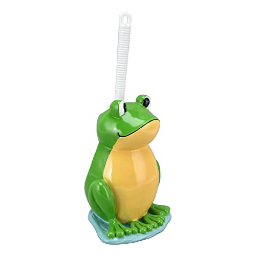 Toilettenbürste in Froschform, Kreative Badezimmer-Reinigungsbürste mit Halter, Schüssel, Stehendes Toilettenbürsten-Set von NOENNULL
