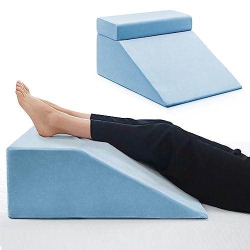 NOFFA Beinerhöhungskissen Ergonomisches Venenkissen Memory Foam Venenkeil für Beinhochlagerung Keilkissen Beinkissen zum Schlafen Verbesserung der Schlafqualität Lesekissen zur Rückenunterstützung von NOFFA