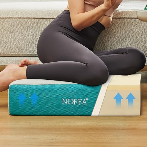 NOFFA Bodenkissen Memory Foam Meditationskissen Yogakissen Stuhlkissen Tatami Sitzkissen für Indoor and Outdoor Rutschfester, Abnehmbarer, waschbarer und atmungsaktiver Veloursbezug 55x55x12.5cm von NOFFA