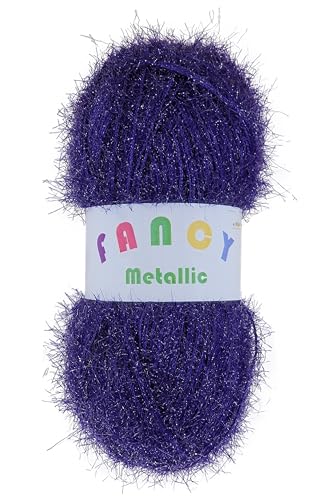 Fancy Metallic auf 100 Gramm Knäuel in verschiedenen Farben (Violett) von NOGA EFFEKTGARN GmbH