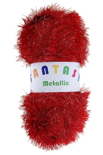 Fantasy Metallic auf 100 Gramm Knäuel in verschiedenen Farben (Rot) von NOGA EFFEKTGARN GmbH