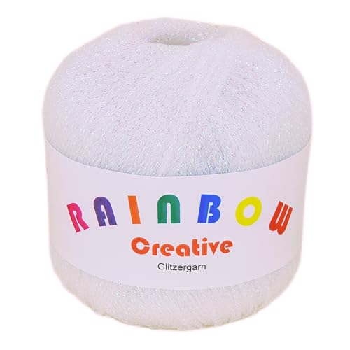 Rainbow Creative auf 25 Gramm Knäuel - Farbe Weiß-Irisé von NOGA EFFEKTGARN GmbH