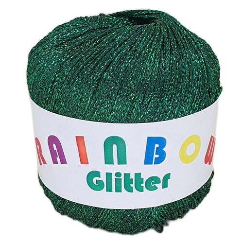 Rainbow Glitter - Glitzer-Bändchengarn auf 25 Gramm Knäuel (Grün) von NOGA EFFEKTGARN GmbH