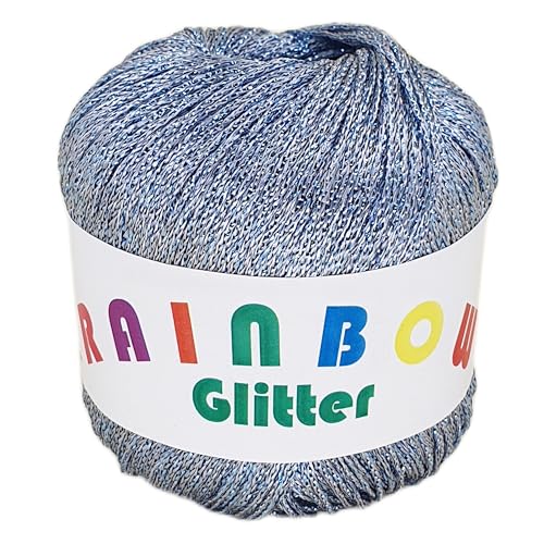 Rainbow Glitter - Glitzer-Bändchengarn auf 25 Gramm Knäuel in der Farbe Eisblau Rainbow Glitter - Glitzer-Bändchengarn auf 25 Gramm Knäuel in der Farbe Eisblau von NOGA EFFEKTGARN GmbH