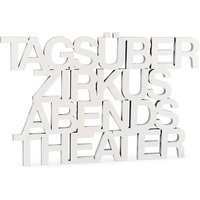 3D Holzschriftzug "Tagsüber Zirkus Abends Theater" Groß von NOGALLERY