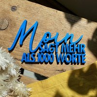 Moin Sagt Mehr Als 1000 Worte - 3D Deko Schriftzug von NOGALLERY