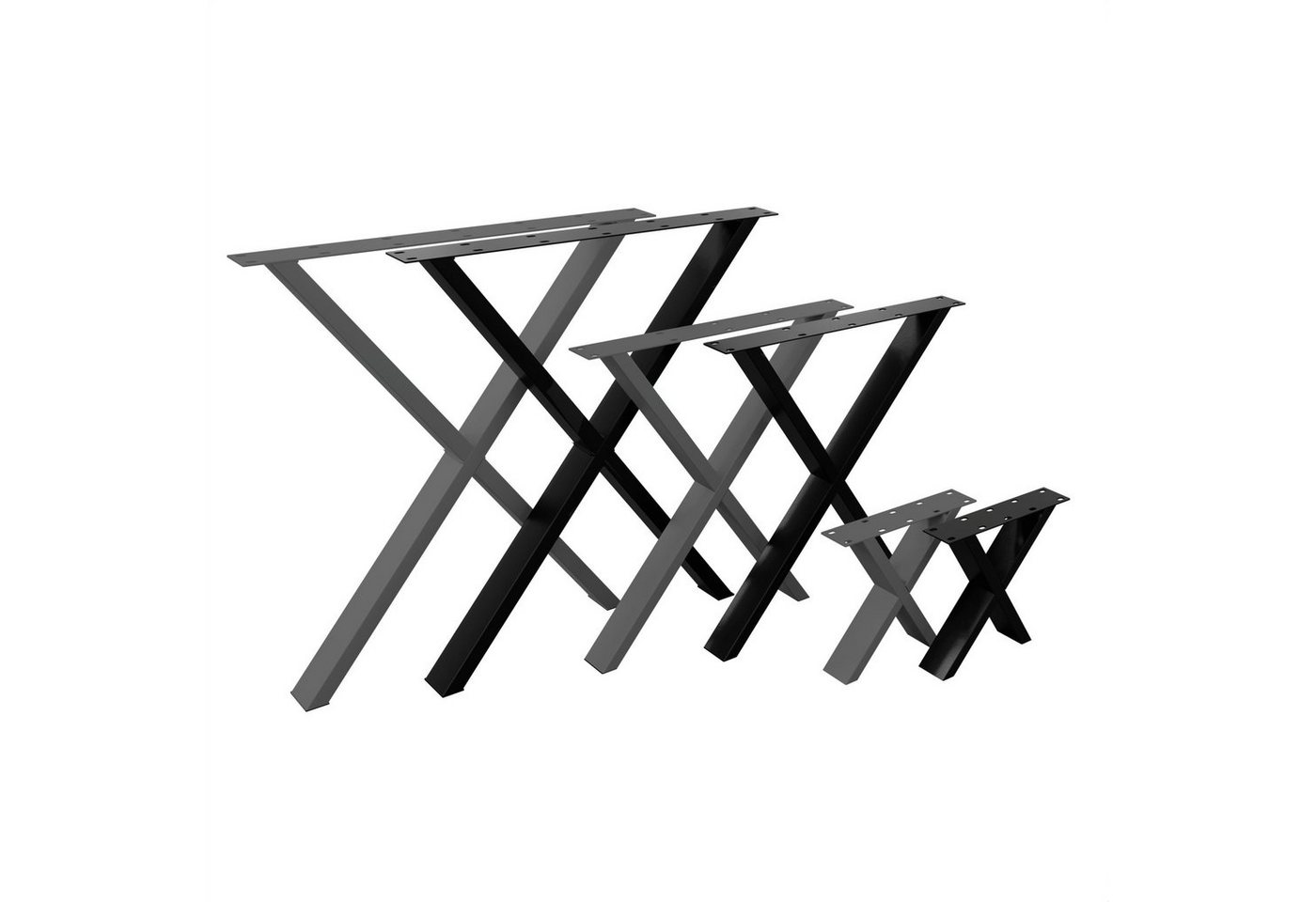 NOGGI - Home Decor Masters Tischbein 2 Tischkufen X- Form, 30x40 cm - schwarz - Sitzbank I Möbelkufen für Dein DIY-Home Projekt von NOGGI - Home Decor Masters