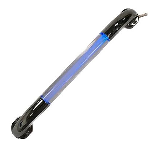 LED RV Einstiegstür Haltegriff blau beleuchtetes Aluminium und Zinklegierung Türhandlauf Leuchtende Kristall WC Türgriff für Wohnmobil Caravan Boot Assistent Bar (45,7 cm) von NOGRAX
