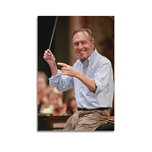 NOGRAX Dirigent Claudio Abbado Poster für Schlafzimmer, Ästhetik, Bilddruck, Leinwand, Malerei, 50 x 75 cm, ungerahmt von NOGRAX