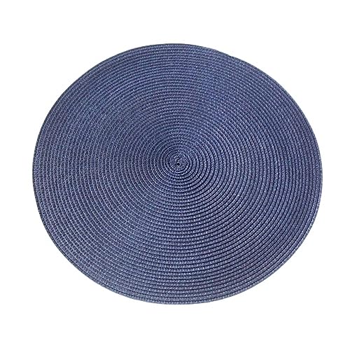 NOGRAX Platzset Set Mit 6 Runden Tischsets Für Den Esstisch, Untersetzer, Hitzebeständige Tischsets, Schmutzabweisende, rutschfeste, Waschbare Geschirrmatte Aus Baumwollgewebe-007-38cm von NOGRAX