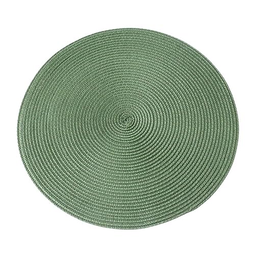 NOGRAX Platzset Set Mit 6 Runden Tischsets Für Den Esstisch, Untersetzer, Hitzebeständige Tischsets, Schmutzabweisende, rutschfeste, Waschbare Geschirrmatte Aus Baumwollgewebe-008-38cm von NOGRAX