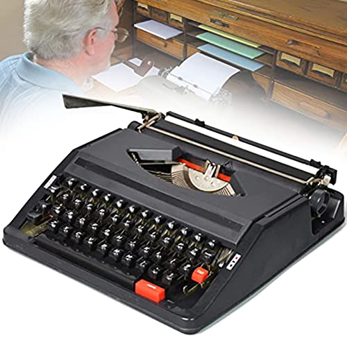 NOGRAX Vintage Schreibmaschine - Inkl. Farbband - Retro Finish - Klassische manuelle Schreibmaschine - Zuhause Deko, Schwarz von NOGRAX