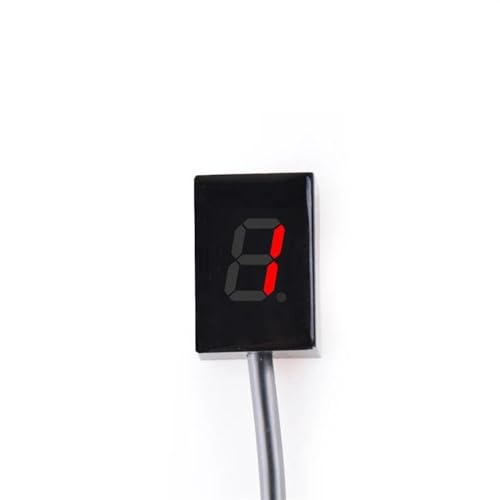 NOHEEU 6-stufige Ganganzeige, Motorradzubehör Für YZFR1 2001–2008, YZF-R1 1–6, Ganganzeige, Anzeige(Color:Rosso) von NOHEEU