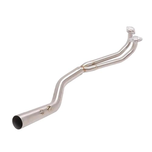 NOHEEU Motorrad modifiziertes Rohr Motorrad-Auspuff-Frontverbindungsrohr Zum Aufstecken, 51 Mm Schalldämpfer Für SYM MAXSYM TL500 TL508 TL 500 508 2019 2020 2021 2022(Silber) von NOHEEU