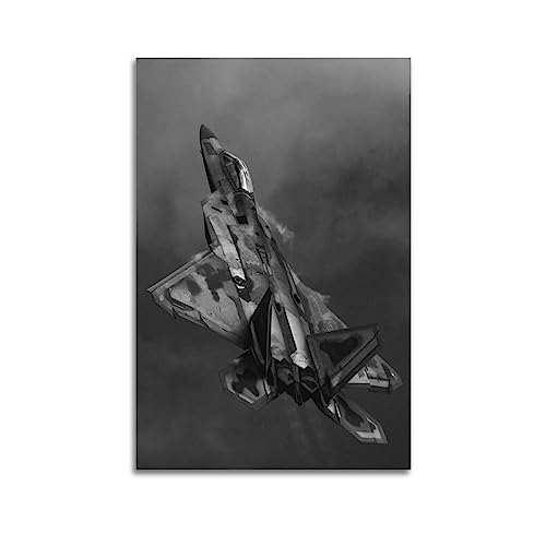 NOHF Fighters Poster für F-22 Fighter Raptor Poster, Wandkunstdruck, Retro-ästhetische Raumdekoration, Malerei, Leinwand, Poster für Zuhause und Büro, 60 x 90 cm, ungerahmt NOHF Fighters Poster für F-22 Fighter Raptor Poster, Wandkunstdruck, Retro-ästhetische Raumdekoration, Malerei, Leinwand, Poster für Zuhause und Büro, 60 x 90 cm, ungerahmt von NOHF