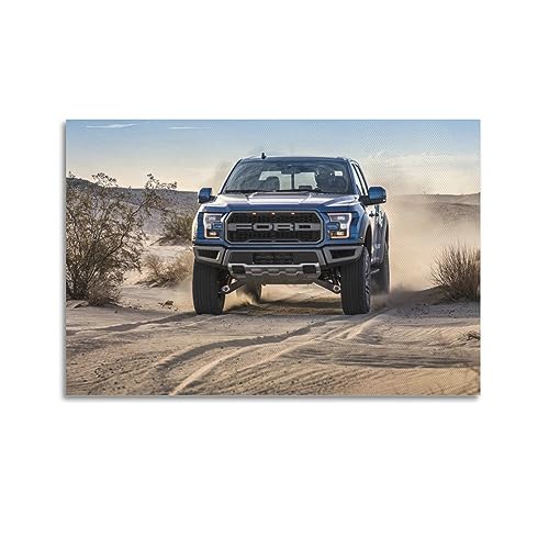 NOHF Off-Road-Auto-Poster für Ford F-150 Raptor, Wandkunstdruck, Retro, ästhetische Raumdekoration, Bürodekoration, 60 x 90 cm, ungerahmter Stil von NOHF
