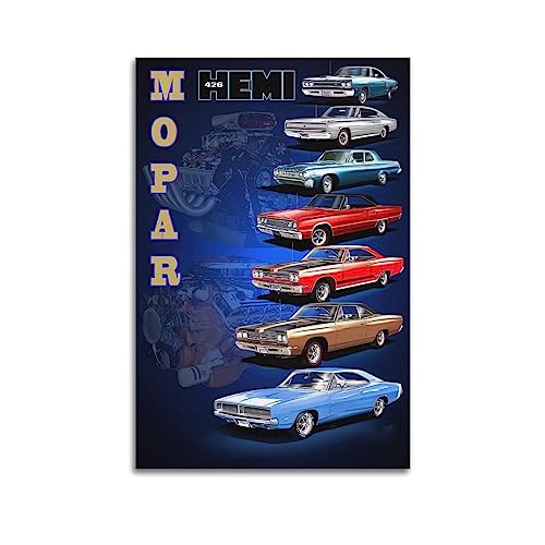 NOHF Poster der klassischen Auto-Serie, Chrysler Mopar, Wandkunstdruck, Retro-Ästhetik, Raumdekoration, 60 x 90 cm, ungerahmt von NOHF