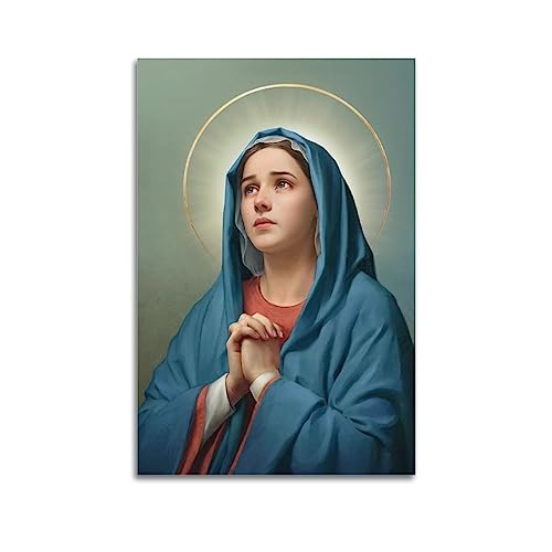 NOHF Poster mit Jesus, Jungfrau Maria, Retro-Stil, ästhetisch, Raumdekoration, Gemälde, Leinwand, 20 x 30 cm, ungerahmt von NOHF