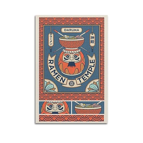 NOHF Vintage-Poster, japanisch inspiriert, Daruma-Poster, Wandkunstdruck, Retro-Ästhetik, Raumdekoration, Bürodekoration, 60 x 90 cm, ungerahmt NOHF Vintage-Poster, japanisch inspiriert, Daruma-Poster, Wandkunstdruck, Retro-Ästhetik, Raumdekoration, Bürodekoration, 60 x 90 cm, ungerahmt von NOHF