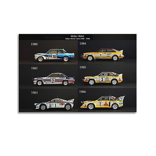 NOHF Walter Rohrl Rallye Monte Carlo 1980–1986 Poster, Wandkunstdruck, Retro-Stil, ästhetische Raumdekoration, Bürodekoration, 50 x 75 cm, ungerahmt NOHF Walter Rohrl Rallye Monte Carlo 1980–1986 Poster, Wandkunstdruck, Retro-Stil, ästhetische Raumdekoration, Bürodekoration, 50 x 75 cm, ungerahmt von NOHF