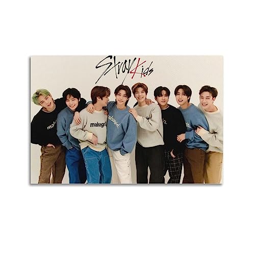 Stray Kids Kopo Skz Poster Korean Pop Boy Band Poster Wandkunst Druck Retro Ästhetische Raumdekoration Malerei Leinwand Poster für Zuhause und Büro Dekorationen 30 x 45 cm Unrahmen von NOHF