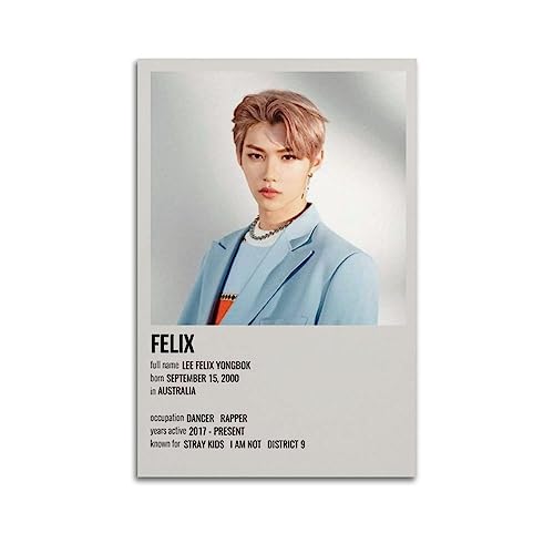 Stray Kids Members Felix Poster Felix Präsentation Poster Koreanisches Pop Boy Band Poster von NOHF