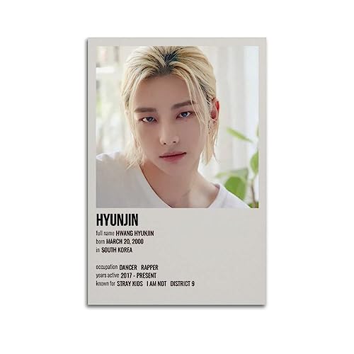 Stray Kids Members Hyunjin Poster Hyunjin Poster Korean Pop Boy Band Poster Wandkunstdruck Retro Ästhetische Raumdekoration Malerei Leinwand Poster für Zuhause und Büro Dekorationen 30 x 45 cm Stray Kids Members Hyunjin Poster Hyunjin Poster Korean Pop Boy Band Poster Wandkunstdruck Retro Ästhetische Raumdekoration Malerei Leinwand Poster für Zuhause und Büro Dekorationen 30 x 45 cm von NOHF