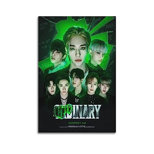 Stray Kids Poster Oddinary Poster SKZ Korean Pop Group Poster Wandkunstdruck Retro Ästhetische Raumdekoration Malerei Leinwand Poster für Zuhause und Büro Dekorationen 30 x 45 cm ungerahmt von NOHF