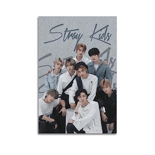 Stray Kids 'V2' Poster Kpop Skz Korean Band Poster Wandkunstdruck Retro Ästhetische Raumdekoration 40 x 60 cm ungerahmt von NOHF