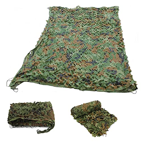 Camouflage-Waldnetz, 3 m x 3 m, leichtes Oxford-Gewebe, langlebig, Tarnnetz für Camping, Militär, Jagd, Schießen, Sonnenschutznetze von NOHJER