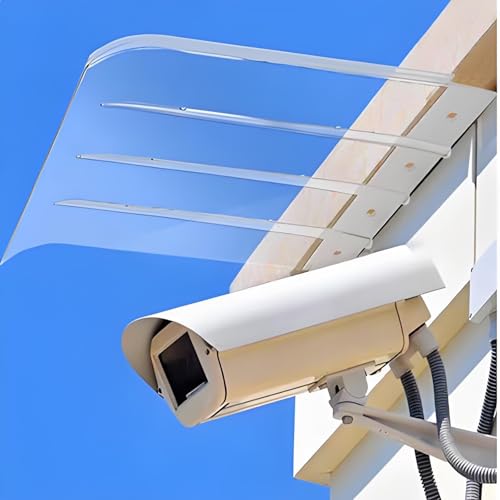 Gebogene Pultvordach Haustürvordach, Transparentes Pultbogenvordach, Gespleißtes Polycarbonat-Vordach,Türdach Für Draußen Sonnenschutz Regenschutz(40x190cm/16 x75) von NOIRDA