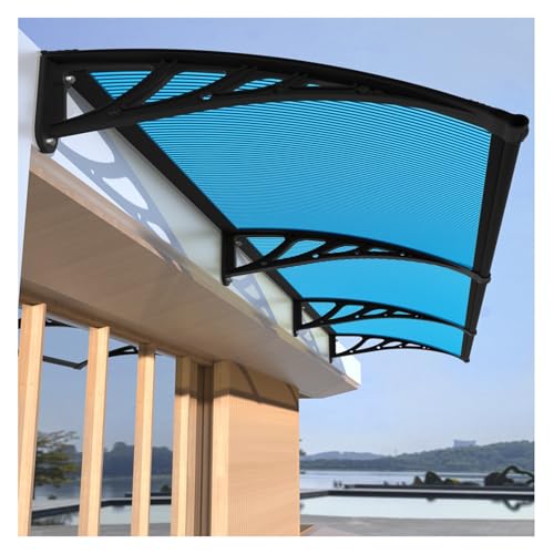 Haustürvordach Zum Schutz Vor Regen, Schnee, Polycarbonat Blatt Pultvordach Überdachung, Vordach Für Haustüren/-Fenster, Sonnenschutz Für Den Außenbereich(100x120cm/40x48in) von NOIRDA