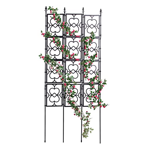 Klettergitter Für Den Garten, Höhe 150 Cm, 180 Cm, 220 Cm, Dekorativer Rankhilfe Rankgitter, Faltbarer Spalier, Für Drinnen, Draußen, Garten, Balkon, Terrasse, Rasen, Blumenbeete ( Size : 90x220cm(35. von NOIRDA