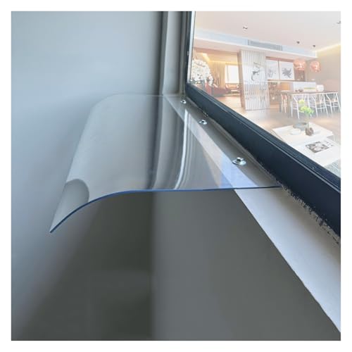 Transparent Türvordach, Polycarbonat-Überdachung, Regenschutz Markise, UV-/Regen-/schneebeständig, Für Balkon Fenster Hauseingang Regenschutz(40x180cm/16 x71) von NOIRDA