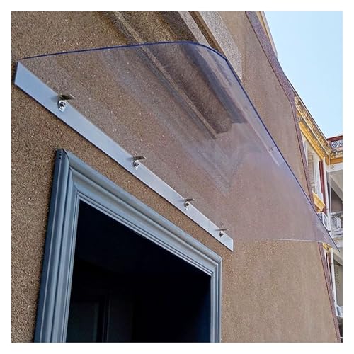 Transparentes Markisendach, Haustürvordach Regenschutz Für Die Terrasse, UV-Schutz Vor Regen Und Schnee, Ohne Halterungen, Für Fenster, Dach, Haustür, Veranda, Überdachung(40x130cm/16 x51) von NOIRDA