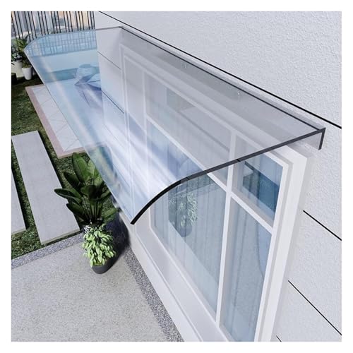 Vordach Für Die Haustür, Modernes Türvordach Aus Polycarbonat, Regenschutz Sonnenschutz Für Draußen, Transparentes Pultbogenvordach, Ohne Halterungen(40x220cm/16 x87) von NOIRDA