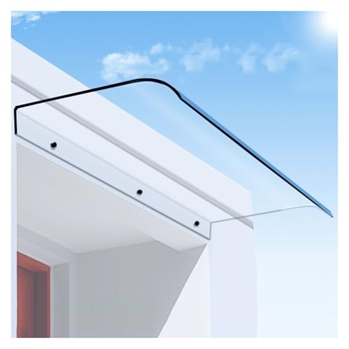 Vordach Für Haustür, Polycarbonat Blatt Transparentes Überdachung Haustürvordach, Für Eingangstür Markise Veranda Patio Dach(50x90cm/20 x35) von NOIRDA