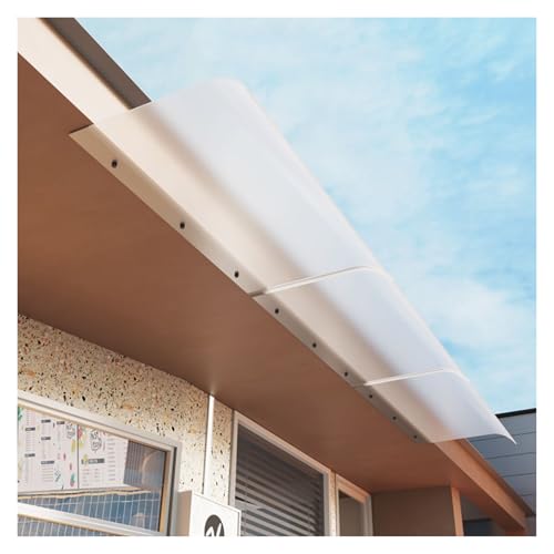Vordach Haustürvordach, Breite 40 cm, 50 cm, Gewölbtes Dachvordach, Regenschutz Türvordach, Schalldämmung Und UV-Schutz, Für Veranda, Terrasse, Garten(40x230cm/16 x91) von NOIRDA
